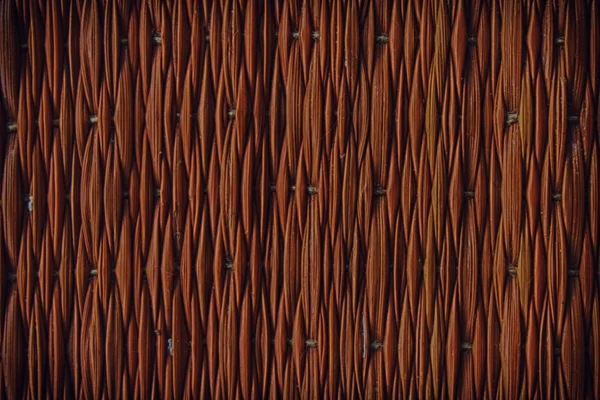 Hagyományos thai stílusban természet háttér barna kézműves sző textúra fonott felület a bútorok anyaga — Stock Fotó