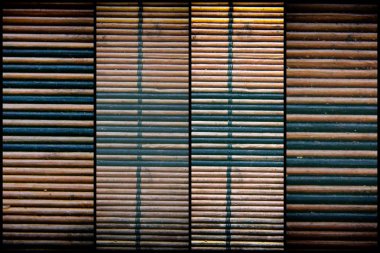 Bambu peçete masada, üstten görünüm