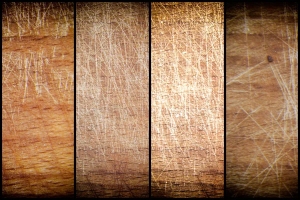 Gros plan planche à découper vintage vide sur planches en bambou, concept de fond alimentaire — Photo