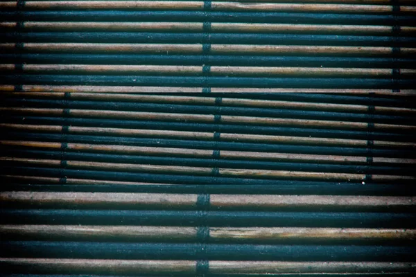 Guardanapo de bambu na mesa, vista superior — Fotografia de Stock