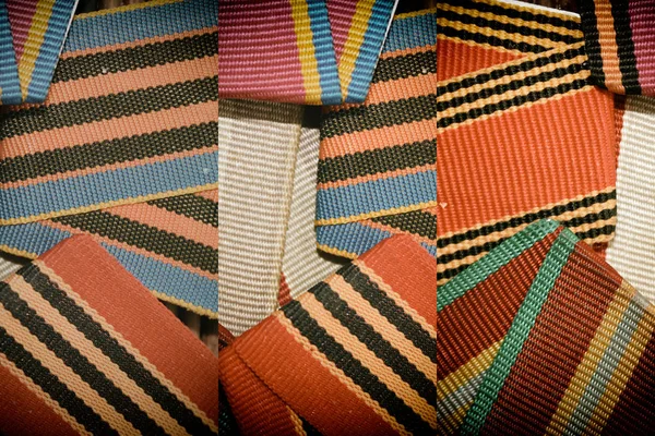 Ribbons texture, macro textile background for web site or mobile devices, fabric swatch — Stock Photo, Image