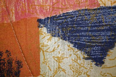 Retro renkli Goblen Tekstil ile vintage süsleme arka plan olarak yararlı parçası