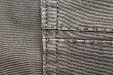 Boş bej denim closeup. Vintage eski kot dantel ile arka plan için iyi