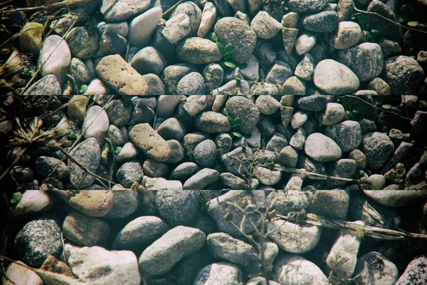 Textura de pedra, nível de superfície de rocha, fundo de seixo para web site ou dispositivos móveis — Fotografia de Stock