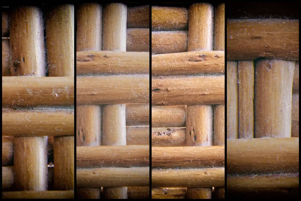 背景の麦わらの木製籐テクスチャを使用します。 — ストック写真