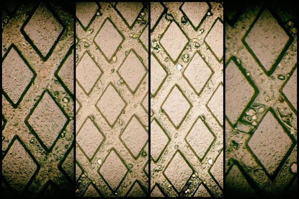 Texturu pozadí železné, rezavé, popraskané povrchu za mokra — Stock fotografie