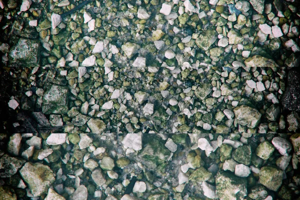 Żwirowa powierzchni, tekstura kamień lub rock tło, tło ziemi — Zdjęcie stockowe