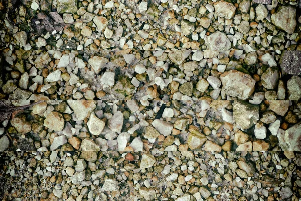 Superfície de seixos, textura de pedra ou fundo de rocha, fundo do solo — Fotografia de Stock