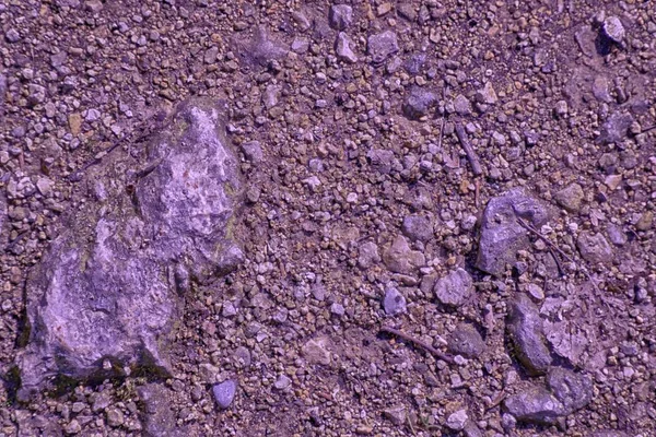 Ultra fioletowe ziemi jak na Marsie, ziemi powierzchni tekstury, piasek, kamień tło — Zdjęcie stockowe