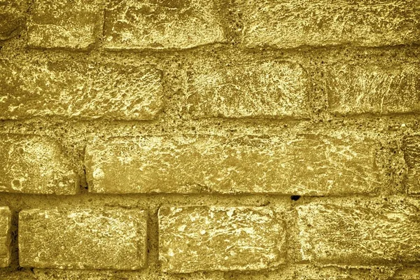 Ultra yellow Brick wall texture, cement background for web site or mobile devices — Stock Photo, Image