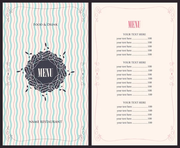 餐厅的菜单 — 图库矢量图片