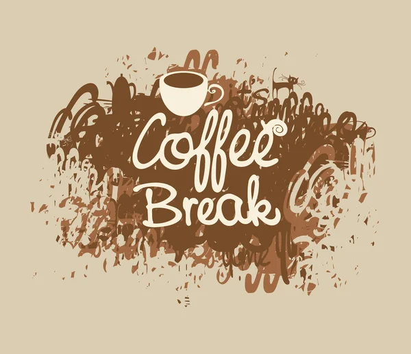 一杯のコーヒー ブレーク — ストックベクタ