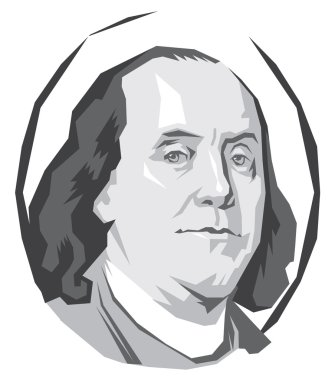 portre Benjamin Franklin