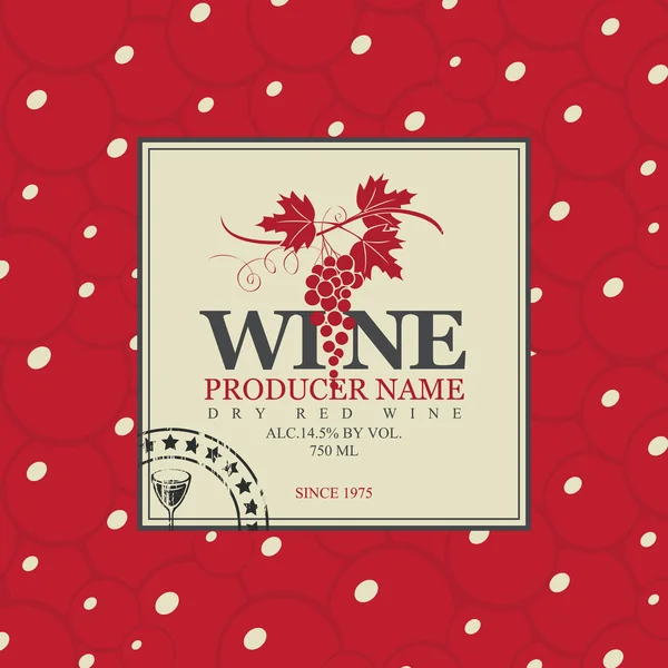 Etichette per vino — Vettoriale Stock