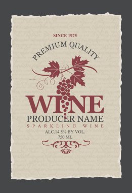 şarap için vektör Etiketler