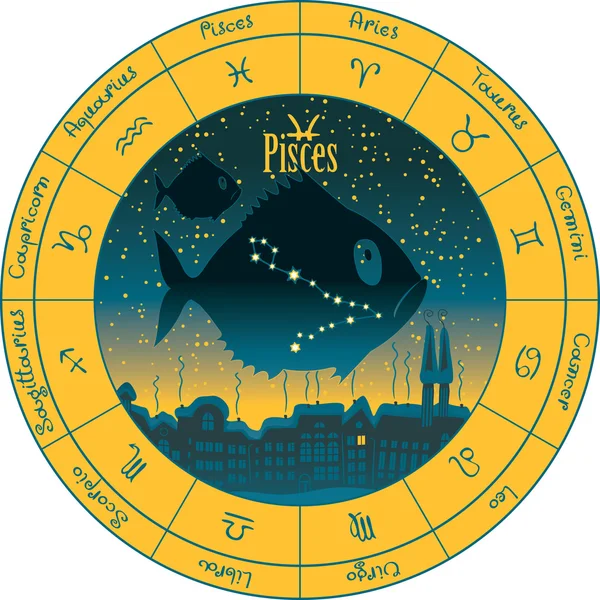 Ryby z znaków zodiaku — Wektor stockowy