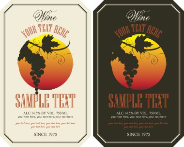 şarap için Etiketler