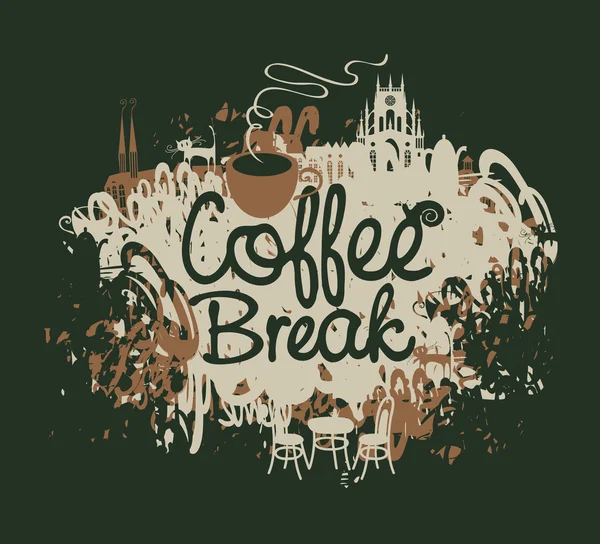 Кофе-брейк с чашкой — стоковый вектор
