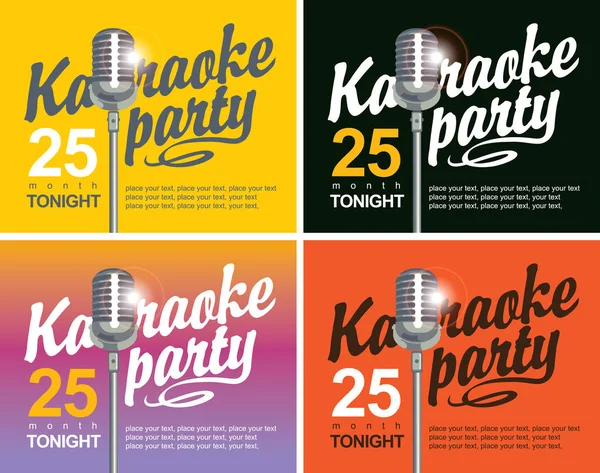 Microfono per karaoke party — Vettoriale Stock