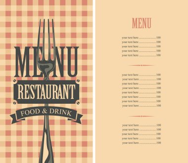 Şablon menü ile fiyat