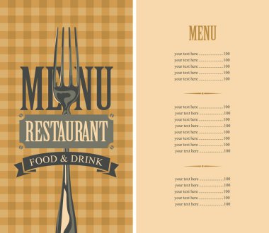 Şablon menü ile fiyat