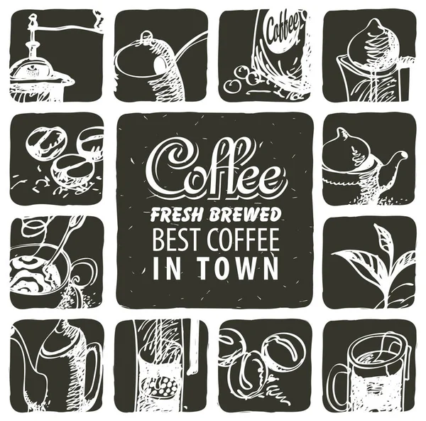 Thé et café — Image vectorielle