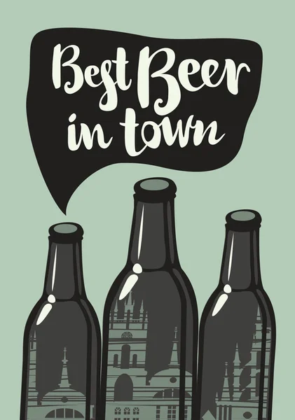 Best beer and town — Stock Vector