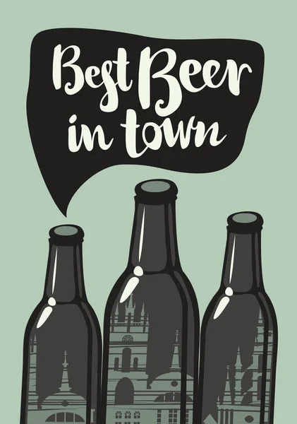 Meilleure bière et ville — Image vectorielle