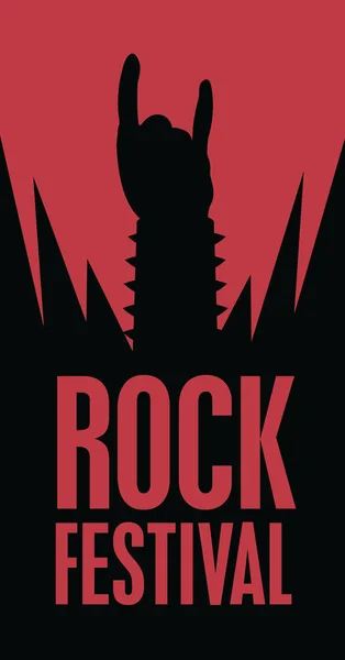Ruka v rock n roll znak — Stockový vektor