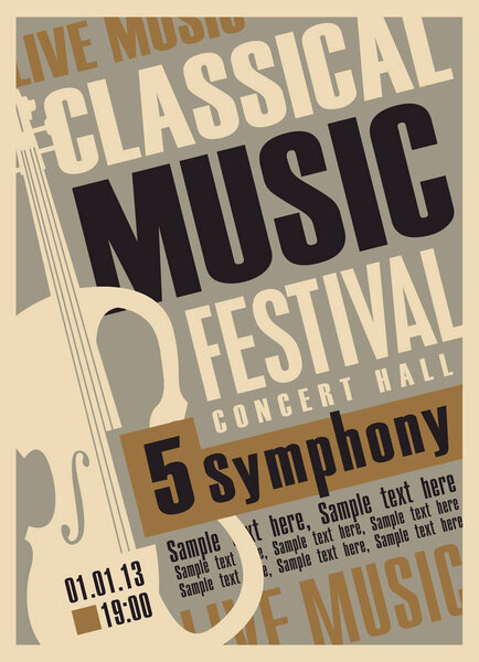poster for a concert of classical music