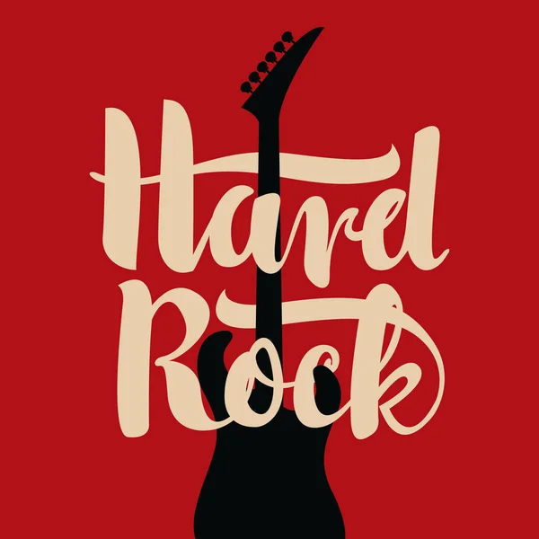 Electric guitar and Hard Rock — Stock Vector