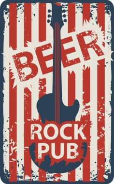 bir elektro gitar rock pub için Banner