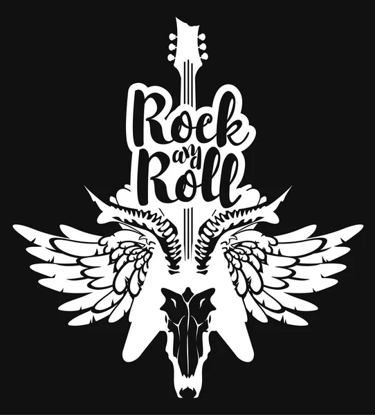 elektro gitar ve kafatası keçi