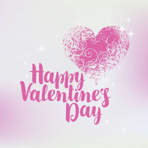 Wenskaart happy Valentijnsdag — Stockvector