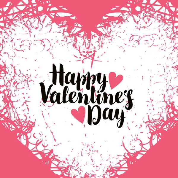 Happy Valentines Day met hart — Stockvector