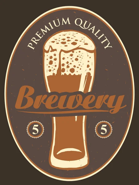 Label for the brewery — Stock Vector