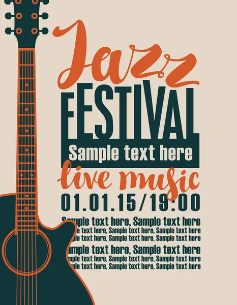 Concert de musique jazz — Image vectorielle