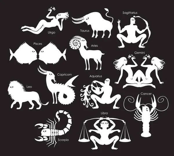 Set of zodiac signs — Stock Vector