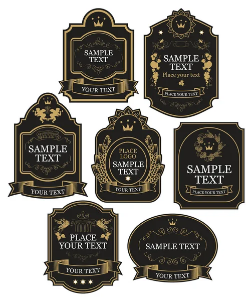 Set of label templates — Stock Vector