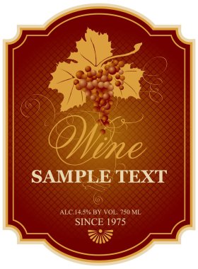 Şarap üzüm demet etiketle