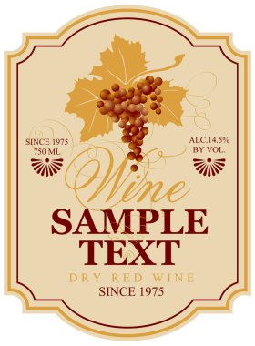 Şarap üzüm demet etiketle