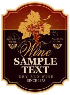 Şarap üzüm demet etiketle