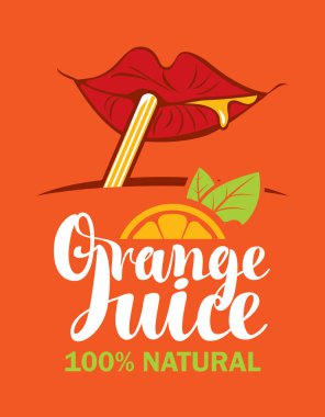 ağız portakal suyu içiyor