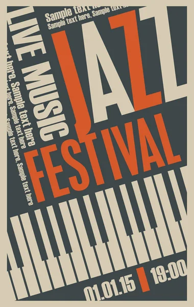 Plakát pro jazzový festival — Stockový vektor
