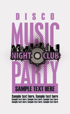 Müzik konsepti poster gece kulübü