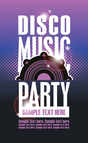 Disko müzik parti poster