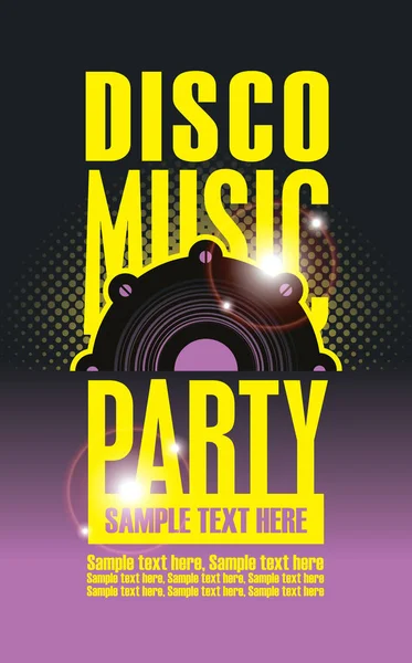 Disco Music party poster — Stock Vector