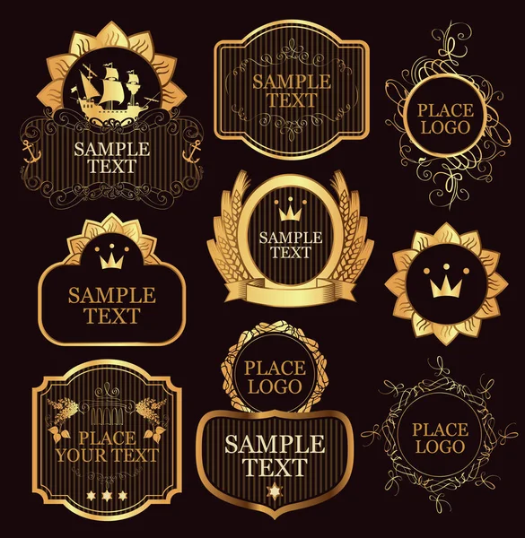 Set of vector label — Stock Vector