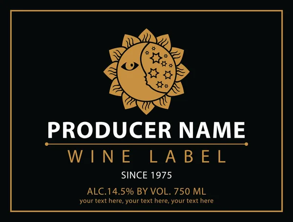 Labels for wine with grapes — Stock Vector