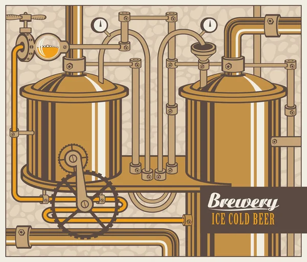 Vector banner met de brouwerij — Stockvector